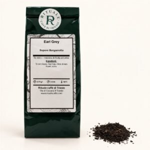Confezione da 80 g di Earl Grey Rituale con miscela sfusa accanto